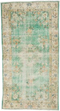 Vintage Turkish Hand-Knotted Rug - 3' 10" x 7' 1" (46" x 85")