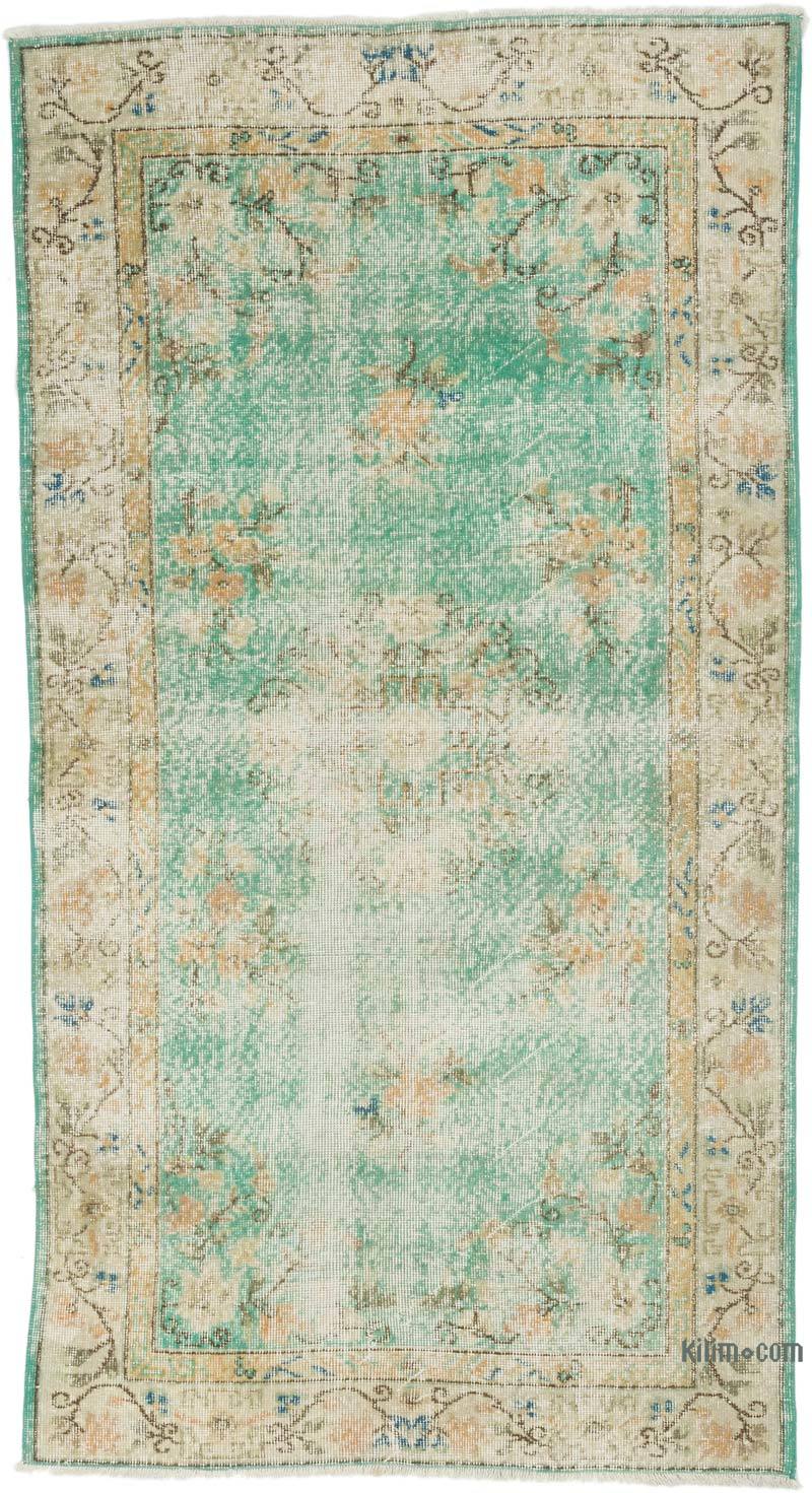 Vintage Turkish Hand-Knotted Rug - 3' 10" x 7' 1" (46" x 85") - K0065938