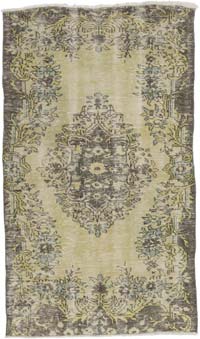 Alfombra Vintage Turca Anudada a Mano - 109 cm x 187 cm