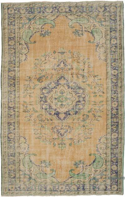 Vintage Turkish Hand-Knotted Rug - 6' 4" x 9' 11" (76" x 119")