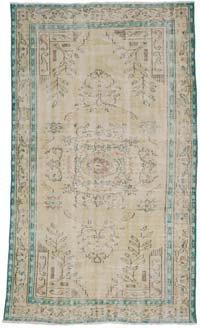 Alfombra Vintage Turca Anudada a Mano - 161 cm x 266 cm