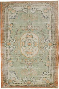 Vintage Turkish Hand-Knotted Rug - 6' 6" x 9' 9" (78" x 117")