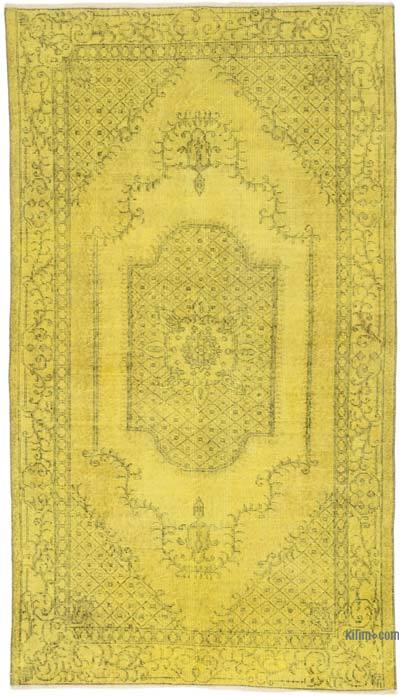 Over-dyed Vintage Hand-Knotted Turkish Rug - 3' 9" x 6' 7" (45 in. x 79 in.)