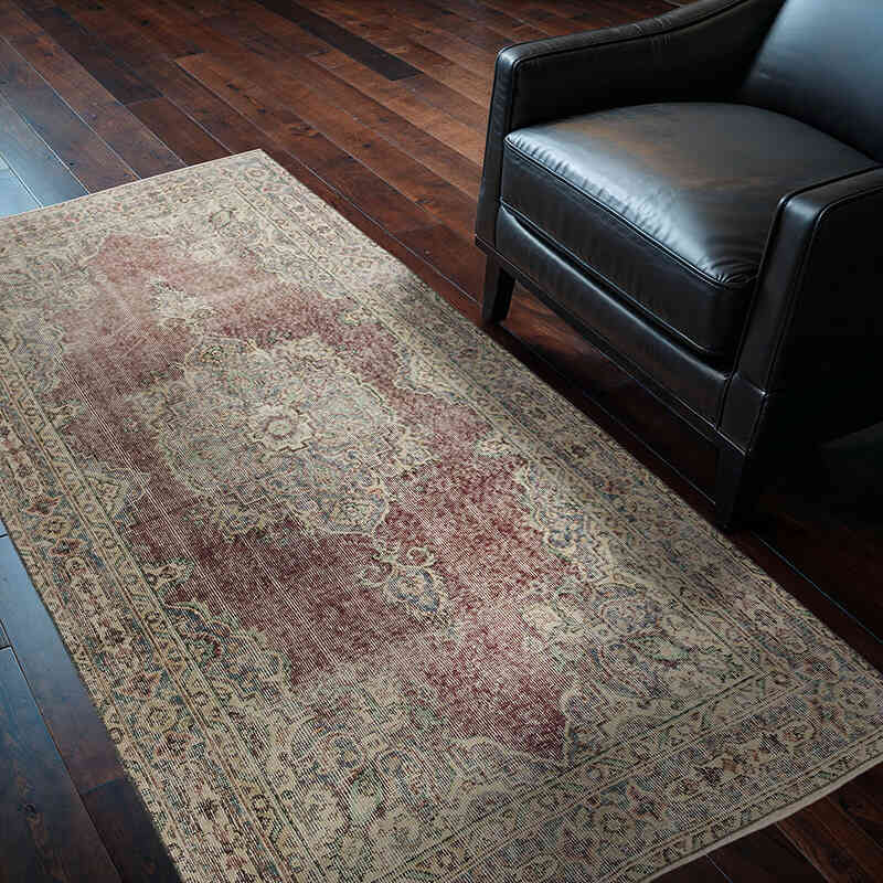 El Dokuma Vintage Halı - 112 cm x 198 cm - K0066003