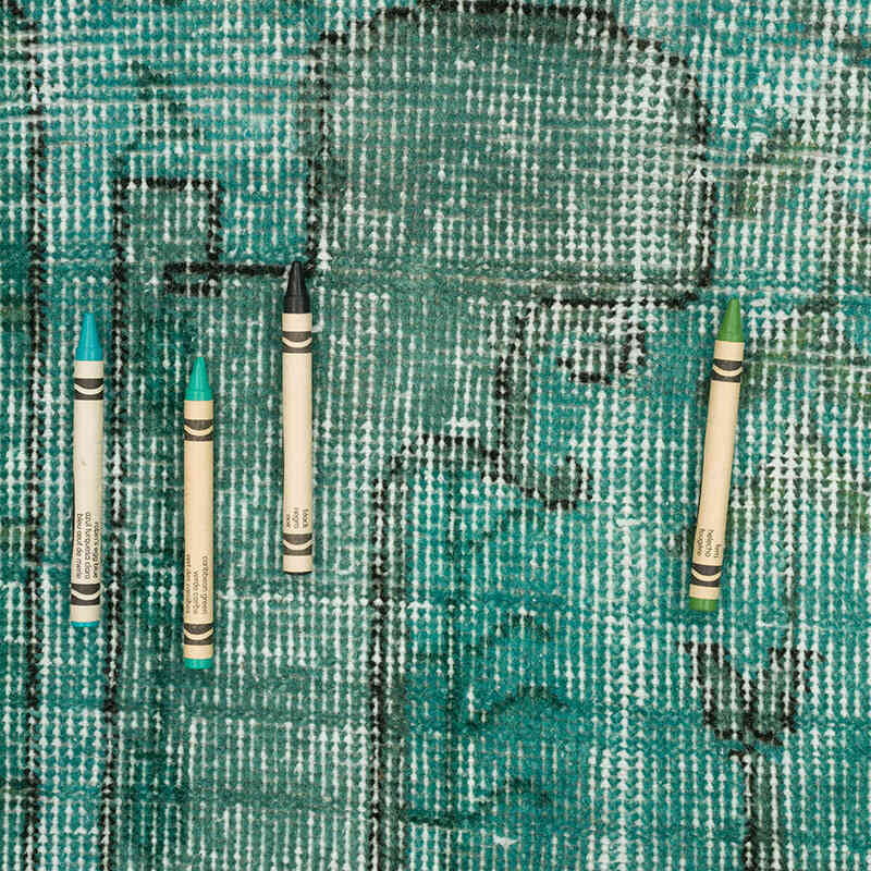 Alfombra Turca Vintage Sobre-teñida - 109 cm x 200 cm - K0066021