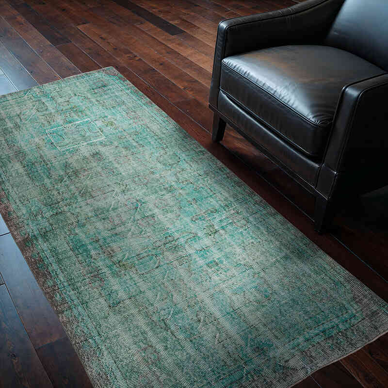 Alfombra Turca Vintage Sobre-teñida - 109 cm x 200 cm - K0066021