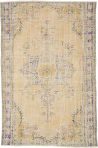 Alfombra Vintage Turca Anudada a Mano - 173 cm x 260 cm