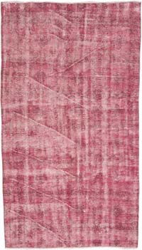 Boyalı El Dokuma Vintage Halı - 142 cm x 251 cm