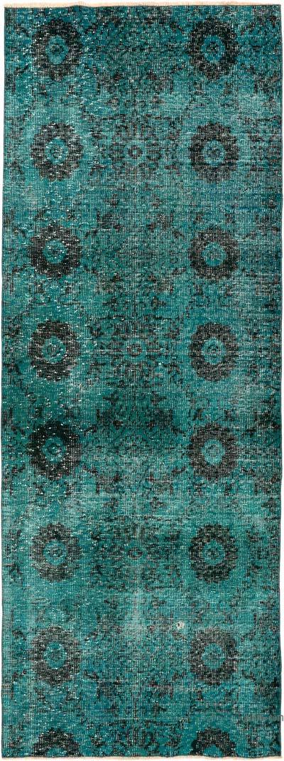 Over-dyed Vintage Hand-Knotted Turkish Runner - 3' 8" x 10' 1" (44 in. x 121 in.)