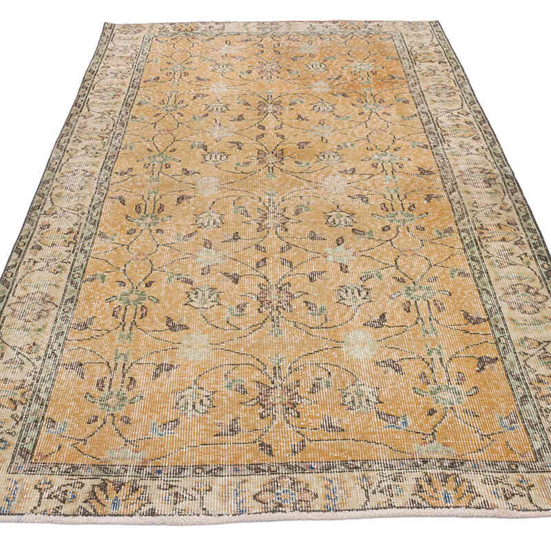 Alfombra Vintage Turca Anudada a Mano - 113 cm x 196 cm - K0066051