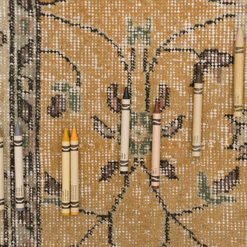 Alfombra Vintage Turca Anudada a Mano - 113 cm x 196 cm - K0066051