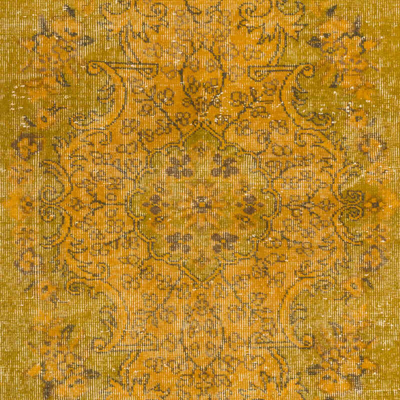 Over-dyed Vintage Hand-Knotted Turkish Rug - 5' 1" x 8' 4" (61" x 100") - K0066054