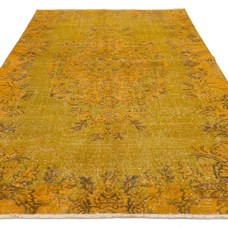 Over-dyed Vintage Hand-Knotted Turkish Rug - 5' 1" x 8' 4" (61" x 100") - K0066054