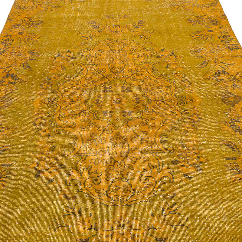 Over-dyed Vintage Hand-Knotted Turkish Rug - 5' 1" x 8' 4" (61" x 100") - K0066054