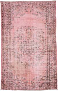 Over-dyed Vintage Hand-Knotted Turkish Rug - 5' 9" x 9' 1" (69" x 109")