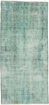 Alfombra Turca Vintage Sobre-teñida - 86 cm x 182 cm