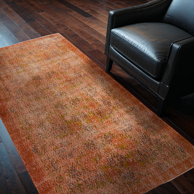 Alfombra Turca Vintage Sobre-teñida - 117 cm x 201 cm - K0066059