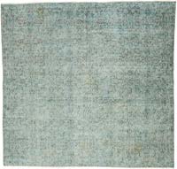 Over-dyed Vintage Hand-Knotted Turkish Rug - 6' 8" x 6' 3" (80" x 75")