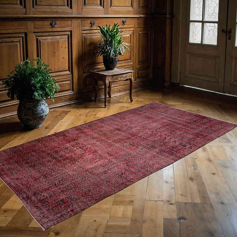 Alfombra Turca Vintage Sobre-teñida - 113 cm x 221 cm - K0066061
