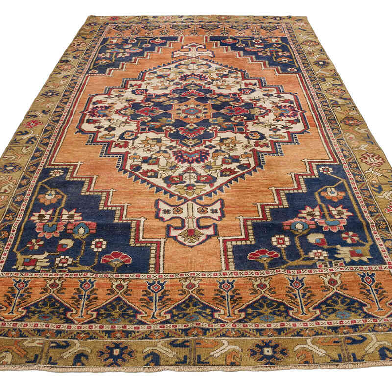 Alfombra Vintage Turca Anudada a Mano - 150 cm x 283 cm - K0066066