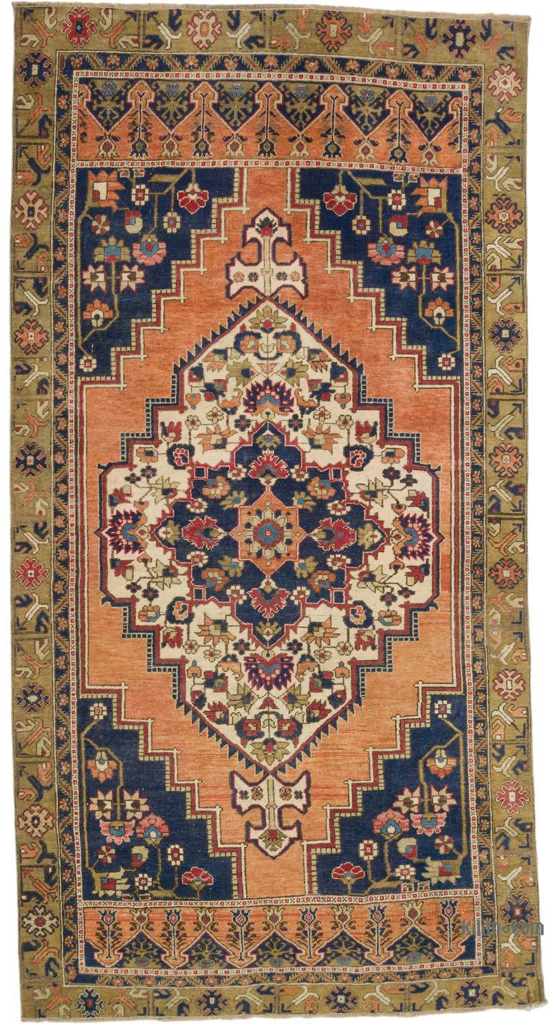 Alfombra Vintage Turca Anudada a Mano - 150 cm x 283 cm - K0066066