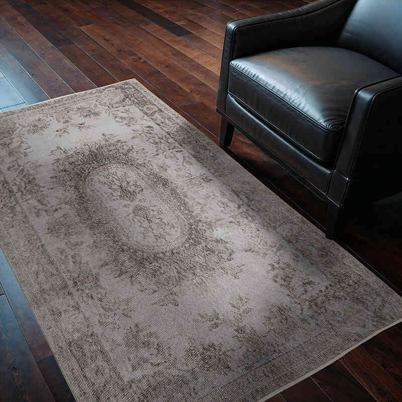 Alfombra Turca Vintage Sobre-teñida - 121 cm x 190 cm - K0066081