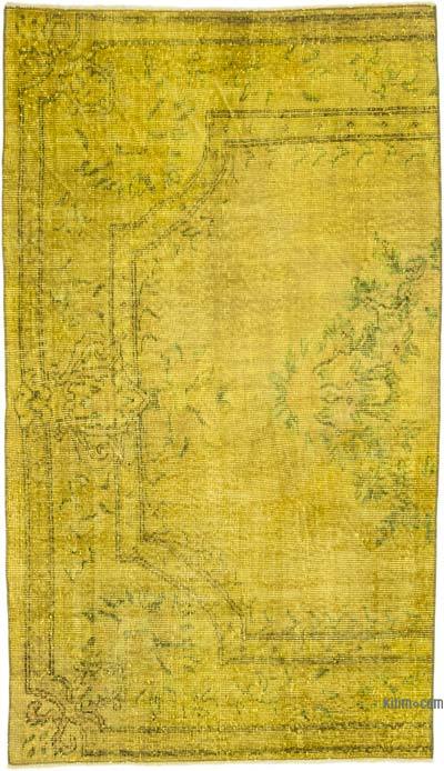 Over-dyed Vintage Hand-Knotted Turkish Rug - 3' 7" x 6' 2" (43 in. x 74 in.)