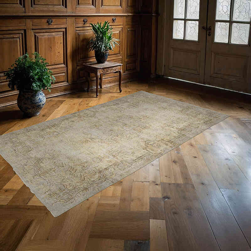 Vintage Turkish Hand-Knotted Rug - 4' 11" x 8' 9" (59" x 105") - K0066091