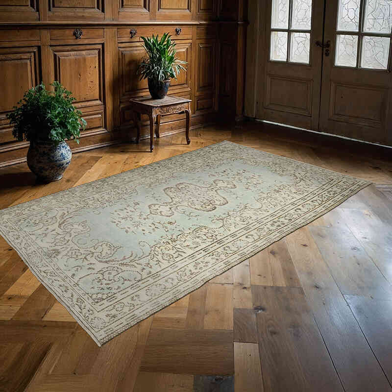 Alfombra Vintage Turca Anudada a Mano - 159 cm x 261 cm - K0066096