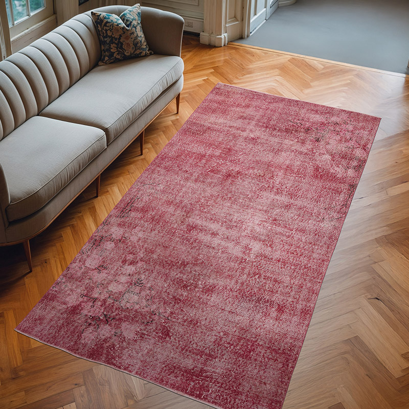 Alfombra Turca Vintage Sobre-teñida - 147 cm x 274 cm - K0066099