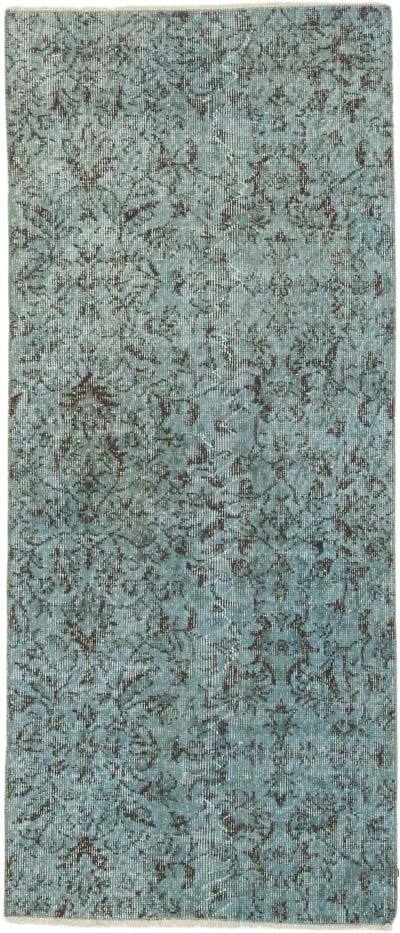Over-dyed Vintage Hand-Knotted Turkish Runner - 2' 6" x 5' 10" (30 in. x 70 in.)