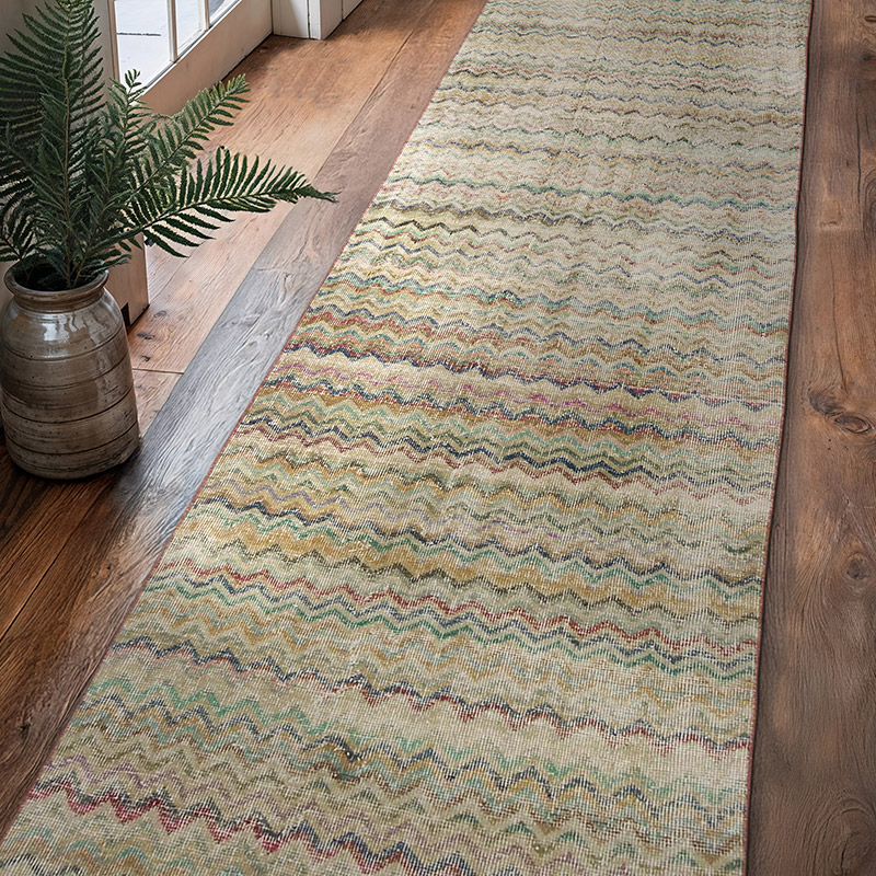 Alfombra Turca Vintage De Pasillo - 89 cm x 344 cm - K0066111