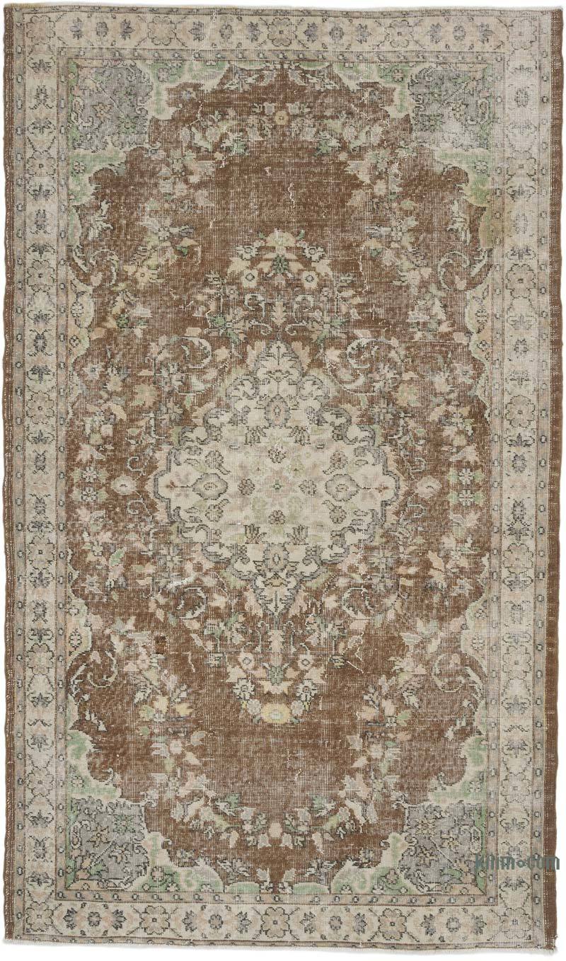 Alfombra Vintage Turca Anudada a Mano - 154 cm x 260 cm - K0066112