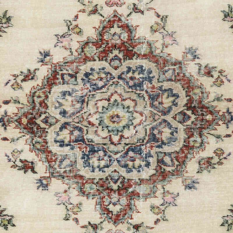 Alfombra Vintage Turca Anudada a Mano - 133 cm x 213 cm - K0066116