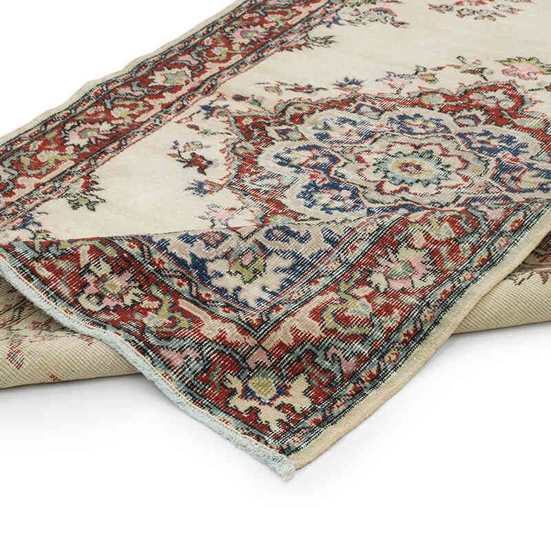 Alfombra Vintage Turca Anudada a Mano - 133 cm x 213 cm - K0066116