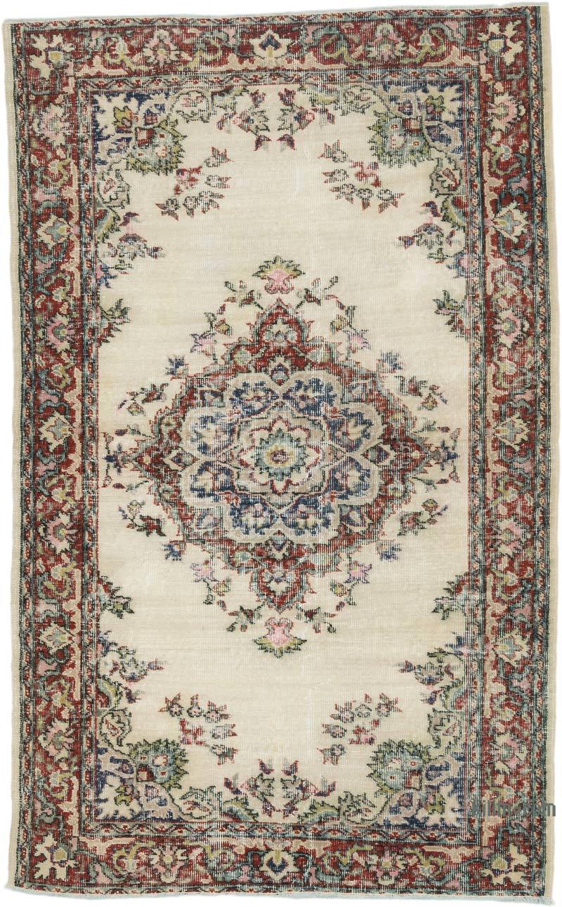 Alfombra Vintage Turca Anudada a Mano - 133 cm x 213 cm - K0066116