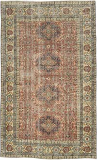 Vintage Turkish Hand-Knotted Rug - 4' 11" x 8'  (59" x 96")