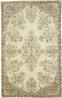 Vintage Turkish Hand-Knotted Rug - 6' 7" x 10' 5" (79" x 125")