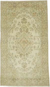 Vintage Turkish Hand-Knotted Rug - 6' 4" x 11' 1" (76" x 133")
