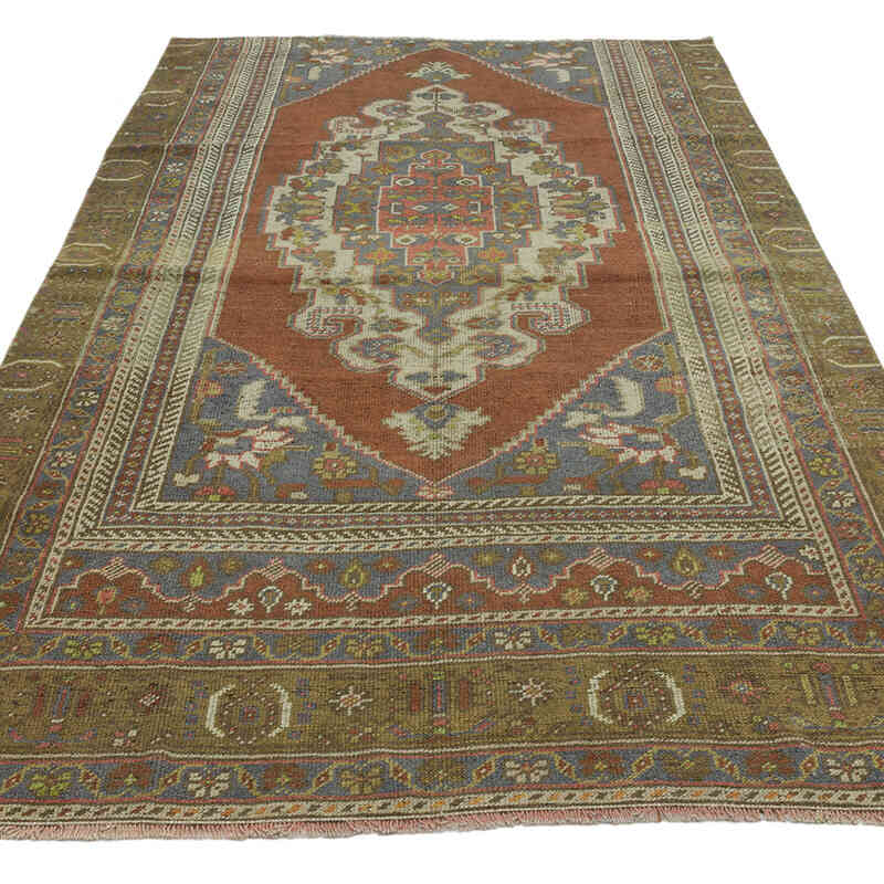 Vintage Turkish Hand-Knotted Rug - 4' 2" x 7' 3" (50" x 87") - K0066141