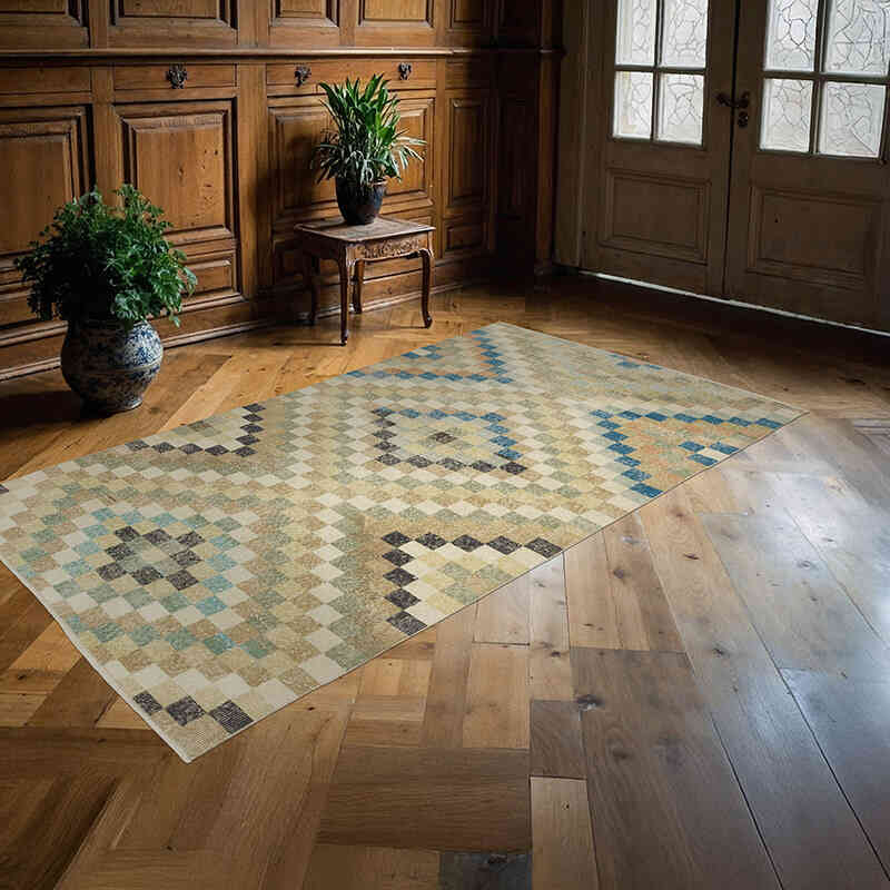 Vintage Turkish Hand-Knotted Rug - 3' 11" x 7' 5" (47" x 89") - K0066147