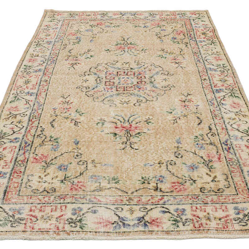 Alfombra Vintage Turca Anudada a Mano - 115 cm x 207 cm - K0066148