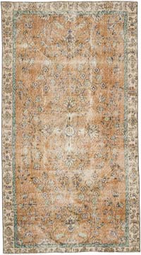 Alfombra Vintage Turca Anudada a Mano - 133 cm x 242 cm