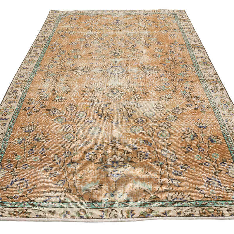 Vintage Turkish Hand-Knotted Rug - 4' 4" x 7' 11" (52" x 95") - K0066149