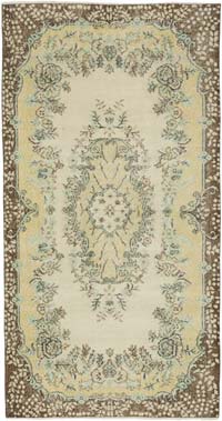 Vintage Turkish Hand-Knotted Rug - 3' 9" x 7' 2" (45" x 86")