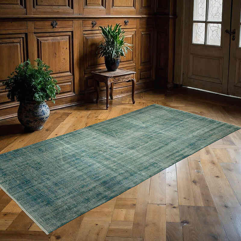 Alfombra Turca Vintage Sobre-teñida - 127 cm x 263 cm - K0066160