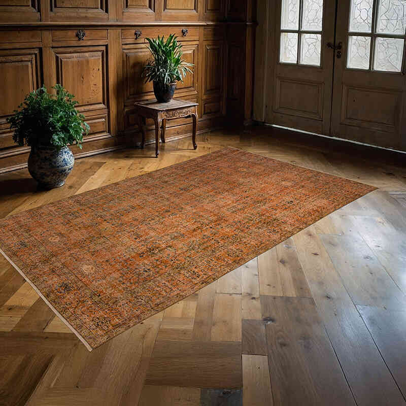 Alfombra Vintage Turca Anudada a Mano - 144 cm x 250 cm - K0066166