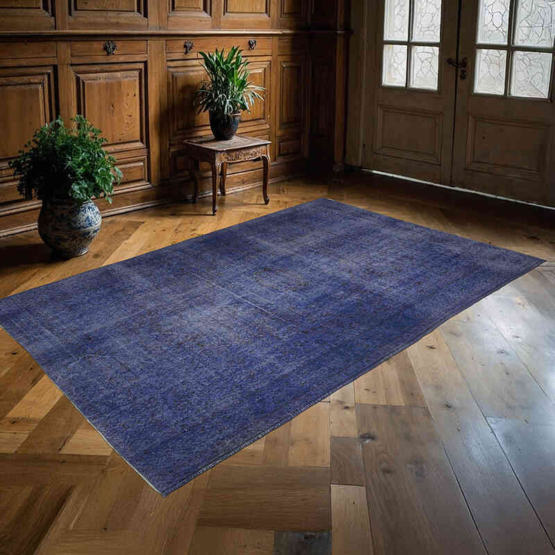 Alfombra Turca Vintage Sobre-teñida - 161 cm x 254 cm - K0066172