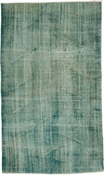 Over-dyed Vintage Hand-Knotted Turkish Rug - 5' 7" x 9' 2" (67 in. x 110 in.)