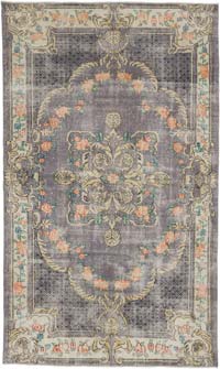 Vintage Turkish Hand-Knotted Rug - 5' 9" x 9' 6" (69" x 114")